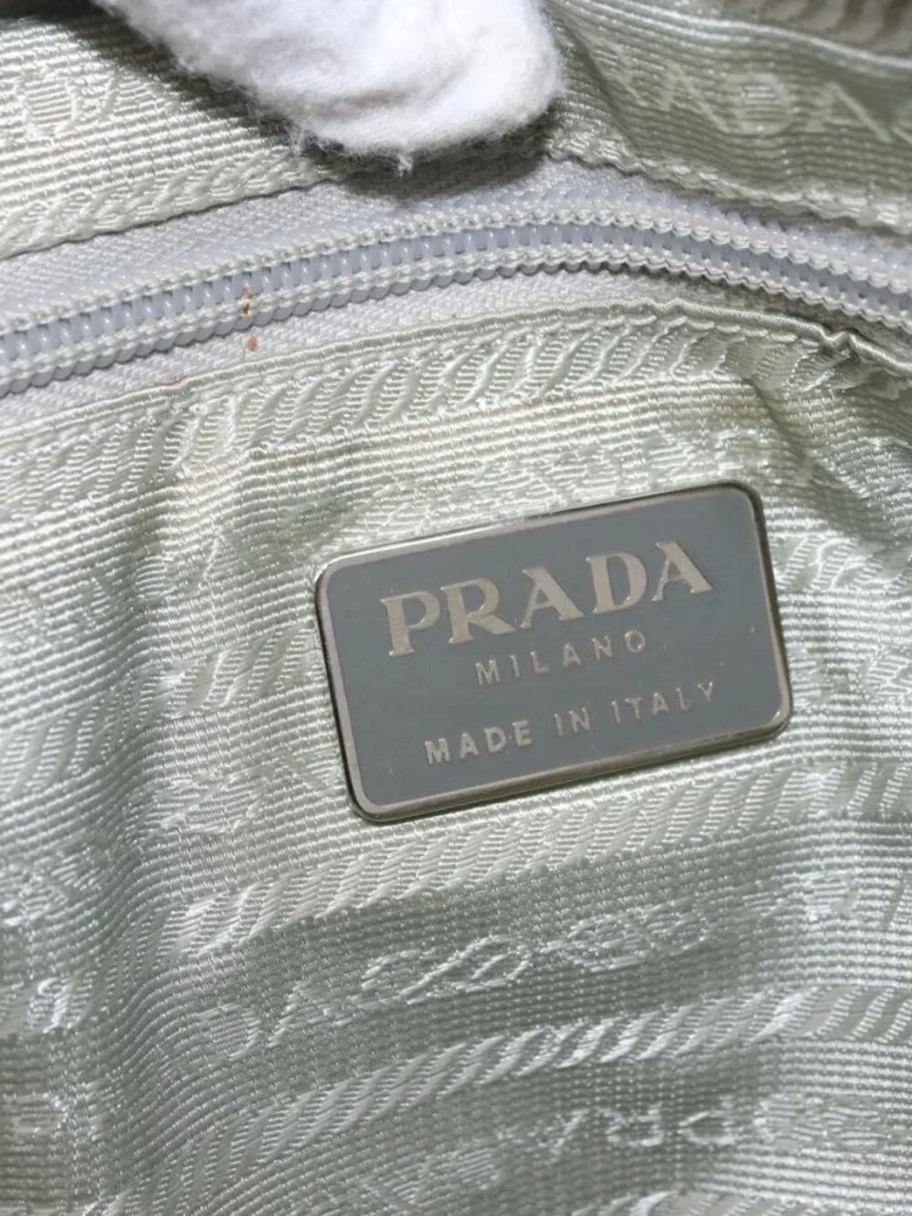 PRADA Sports Line Backpack Canvas Silver Auth